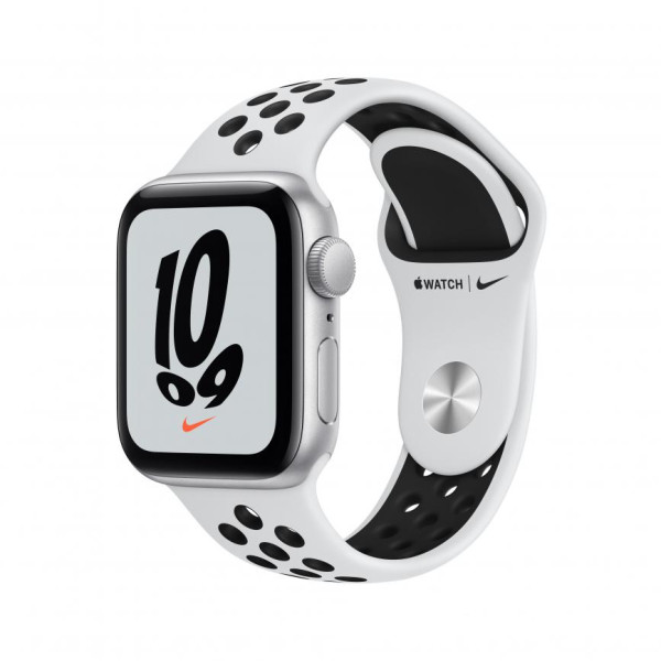 MONTRE APPLE WATCH NIKE SE GPS 40MM ALUMINIUM ARGENT PLATINE