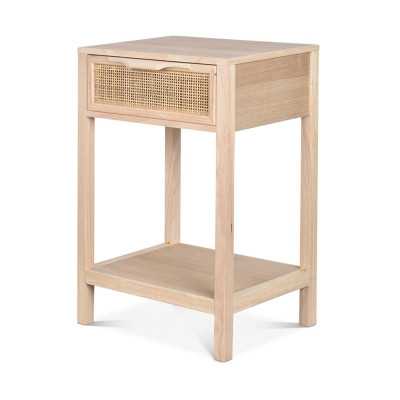 WOODEN BEDSIDE TABLE WITH...